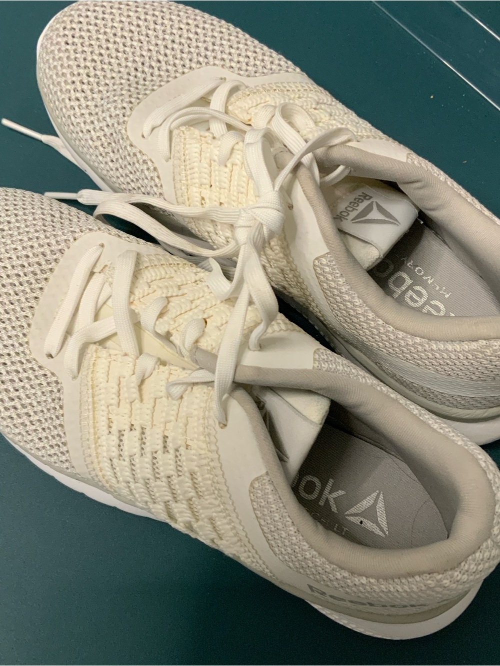 Reebok Women's Ivory Knit Running Sneakers